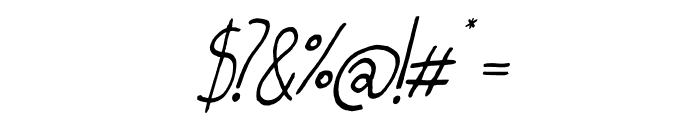 Prosto Italic Font OTHER CHARS