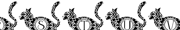 Proud Cat Mandala Monogram Font LOWERCASE