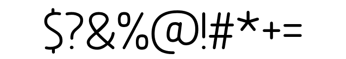 Prozephyr Rounded Light Font OTHER CHARS