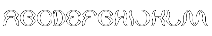 Psychedelic-Hollow Font UPPERCASE
