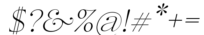 Puanto Italic Font OTHER CHARS