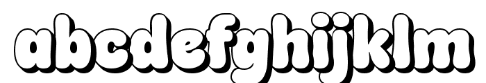 Puddy Gum 3D Extrude Font LOWERCASE