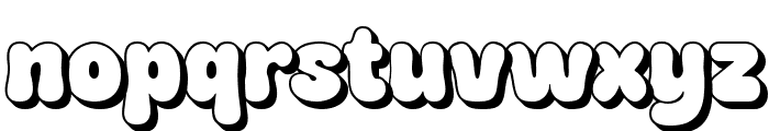 Puddy Gum 3D Extrude Font LOWERCASE