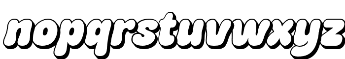 Puddy Gum Italic 3D Extrude Font LOWERCASE