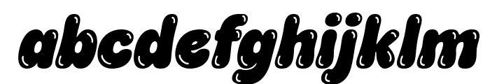 Puddy Gum Italic Buble Font LOWERCASE