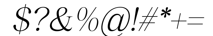 Pujarelah-LightItalic Font OTHER CHARS