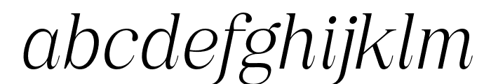 Pujarelah-LightItalic Font LOWERCASE