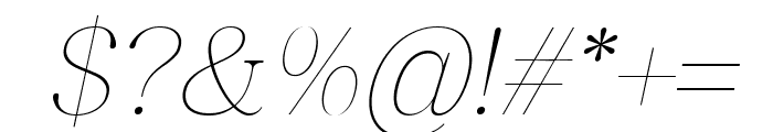 Pujarelah Thin Italic Font OTHER CHARS