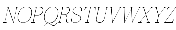 Pujarelah Thin Italic Font UPPERCASE