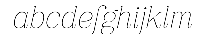 Pujarelah Thin Italic Font LOWERCASE