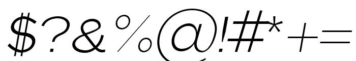Pulse Light Italic Font OTHER CHARS
