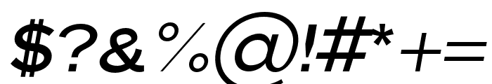 Pulse Semi-Bold Italic Font OTHER CHARS