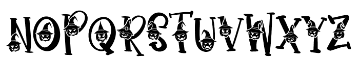 PumKinz Witch Pumpkin Font UPPERCASE