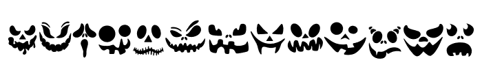 Pumpkin Emoji Face Font UPPERCASE