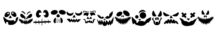 Pumpkin Emoji Face Font UPPERCASE