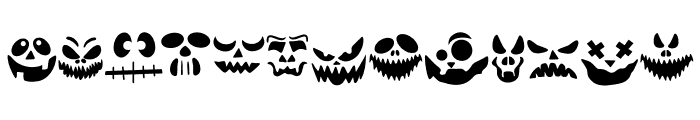 Pumpkin Emoji Face Font LOWERCASE