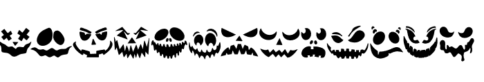 Pumpkin Face Bundle Font UPPERCASE