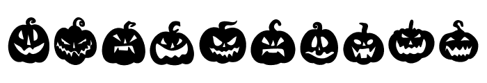 Pumpkin Silhouette Font OTHER CHARS
