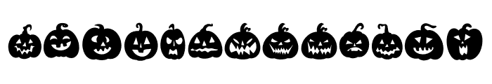 Pumpkin Silhouette Font UPPERCASE