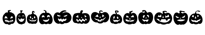 Pumpkin Silhouette Font UPPERCASE