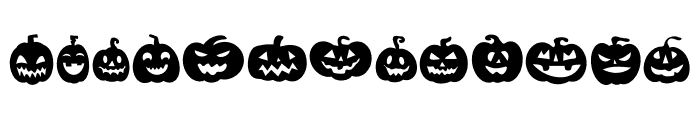 Pumpkin Silhouette Font LOWERCASE