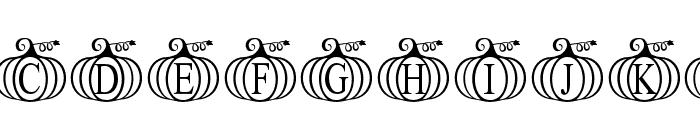 PumpkinMonogram Font UPPERCASE