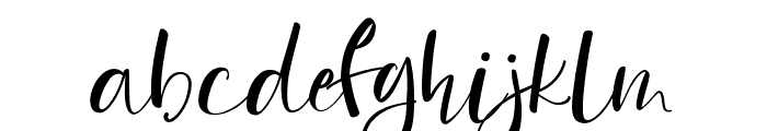 Pure Blush Script Regular Font LOWERCASE