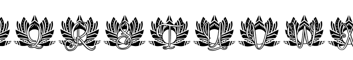 Pure Lotus Mandala Monogram Font UPPERCASE