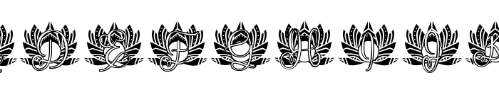 Pure Lotus Mandala Monogram Font LOWERCASE