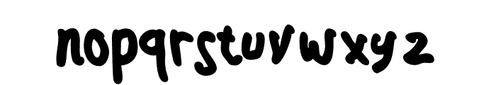 QUICKSquicklyBackSlantShadow Font LOWERCASE