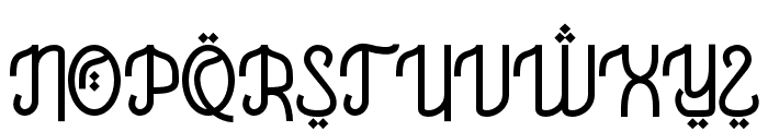 Qadeyah Font UPPERCASE