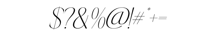 Qaflone Italic Font OTHER CHARS
