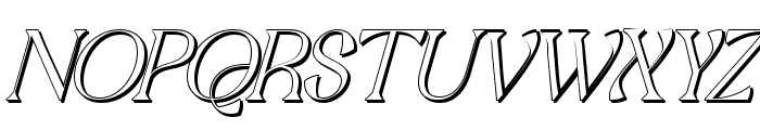 Qaitan Shadow Italic Font UPPERCASE