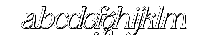 Qaitan Shadow Italic Font LOWERCASE