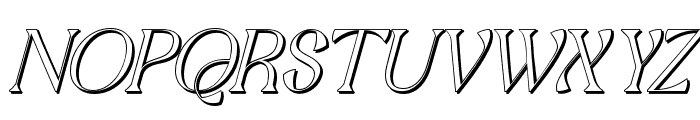 QaitanShadow-Italic Font UPPERCASE
