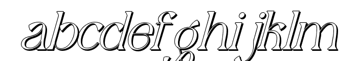 QaitanShadow-Italic Font LOWERCASE