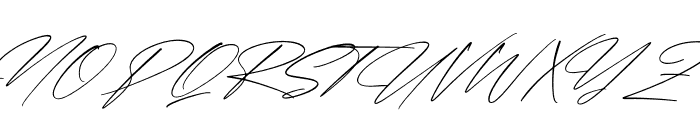 Qalisha Signature Script Italic Font UPPERCASE