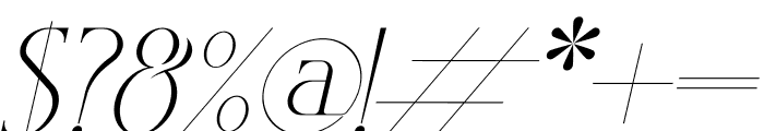 Qalisso Italic Font OTHER CHARS