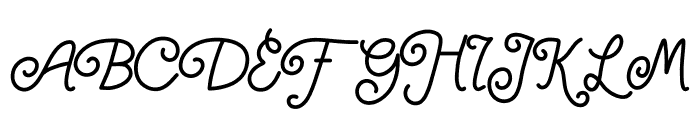 Qalyah pretty Font UPPERCASE