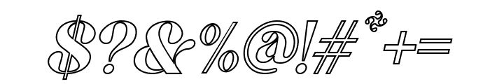 Qandile Outline Italic Font OTHER CHARS