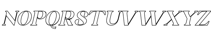 Qandile Outline Italic Font UPPERCASE