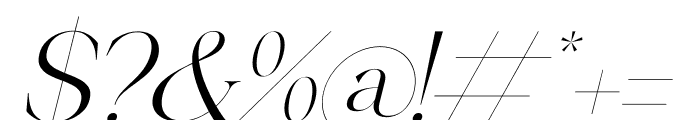 Qeinsha Italic Font OTHER CHARS