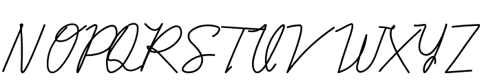 Qhueeny Signature Font UPPERCASE