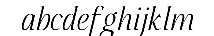 QiaDisplay-LightItalic Font LOWERCASE