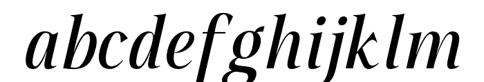 QiaDisplay-MediumItalic Font LOWERCASE