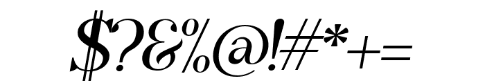 Qiba Serif Italic Italic Font OTHER CHARS