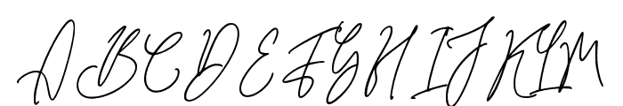 QinderiaSignature-Regular Font UPPERCASE