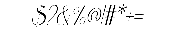 Qoency Italic Font OTHER CHARS