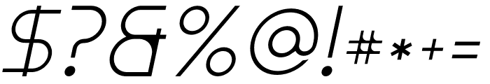 Qrania Italic Font OTHER CHARS