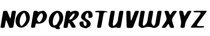 QuackerSlate-ItalicRough Font UPPERCASE